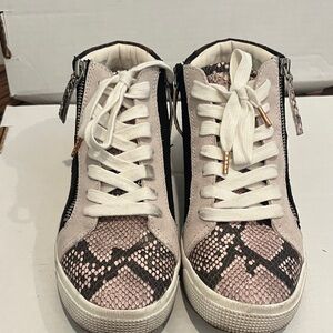 Dolce Vita Pink Snakeskin Sneakers
